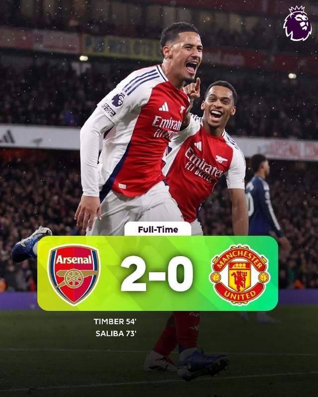 阿森纳2-0曼联获封“角球之王”，阿莫林终结联赛34场不败，詹俊：曼联人员轮换有亮点
